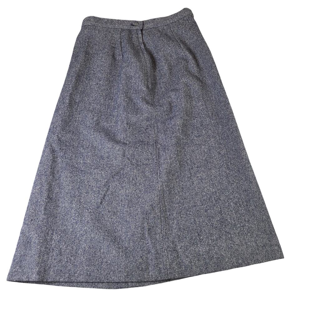 Pendleton Virgin Wool Skirt Womens 10 Herringbone USA Vintage Midi A Line